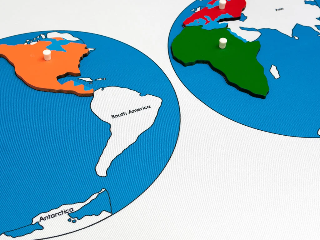 The World Labeled Control Mat, showing the continents